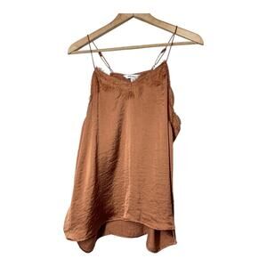 Nine West Burnt Orange Camisole Lace XXL Spaghetti Straps Blouse 2X Copper